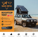 San Hima Kalbarri X Rooftop Tent Hardshell With Ladder 4x4 + 200W Solar Panel