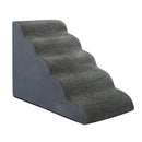 Pawz 5 Steps Pet Stairs Dog Ramp High Density Foam Non-Slip Ladder for Bed Sofa
