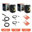 Majority PS100 - Bundled Party Speaker 40w Bluetooth Karaoke-DJ-Party-PA System - Black