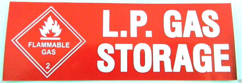 Australian RV Accessories LP Gas Storage Sticker