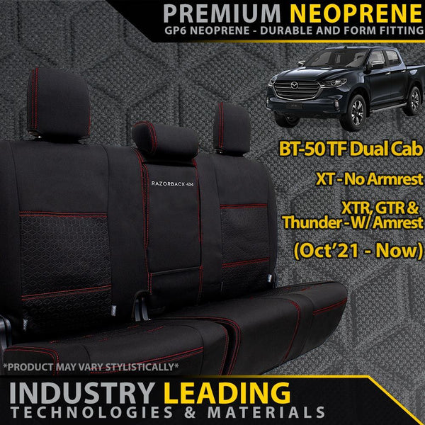Mazda BT-50 TF Premium Neoprene Rear Row Seat Covers