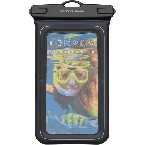Mirage Waterproof and Shock Absorbing Floating Phone Pouch (Black)