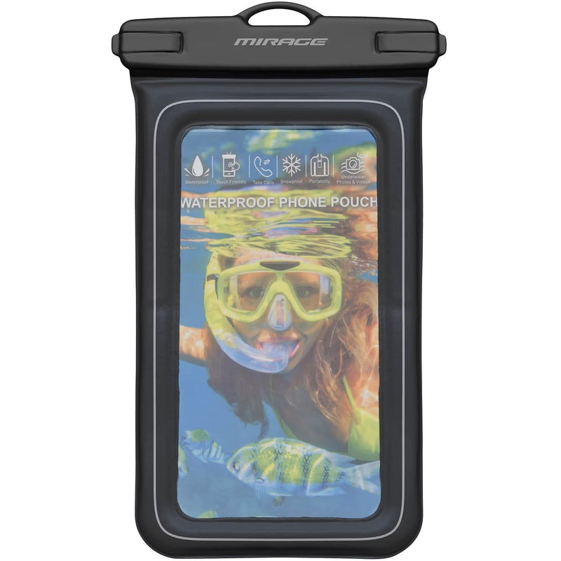 Mirage Waterproof and Shock Absorbing Floating Phone Pouch (Black)
