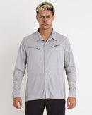 Jet Pilot Venture Ls Mens Sun Shirt Grey