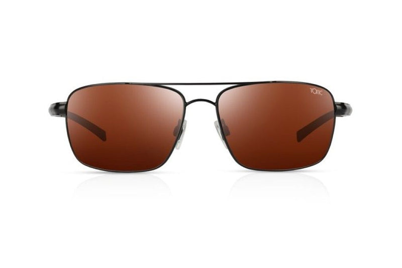 Tonic Blaq Polarised Sunglasses with Glass Copper Photochromic Lens & Black Frame