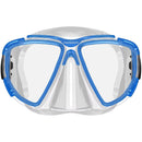 Mirage Platinum Adult Silicone Twin Lens Snorkelling Mask (Blue)