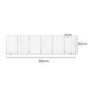 Pawz Wooden Pet Gate Dog Fence Safety Stair Barrier Security Door 6 Panel Large