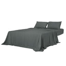 Dreamz Fitted Sheet Set Pillowcase Bamboo King Charcoal Summer 4Pcs