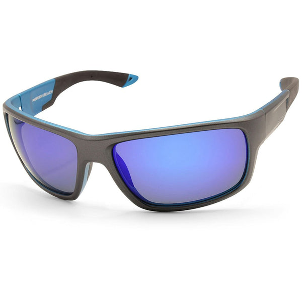 North Beach Loody Dark Grey/Blue Mirror Men's Polarised Sunglasses 70732