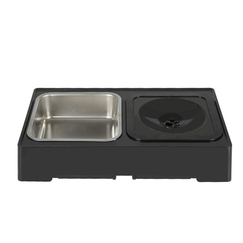 Pawz Elevated Pet Feeder 4 Height Adjustable Dog Stainless-Steel Non-Slip Bowl