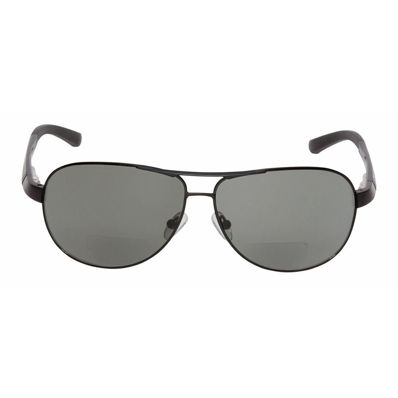 Ugly Fish Galaxy +2.50 Bifocal Aluminium Black Frame/Smoke Lens Sunglasses