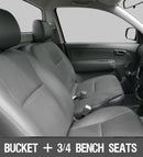 Toyota HiLux 7th Gen Bucket + 3/4 Bench Retro Canvas 2x Front Seat Covers