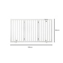 Pawz Wooden Pet Gate Dog Fence Safety Stair Barrier Security Door 3 Panel Large
