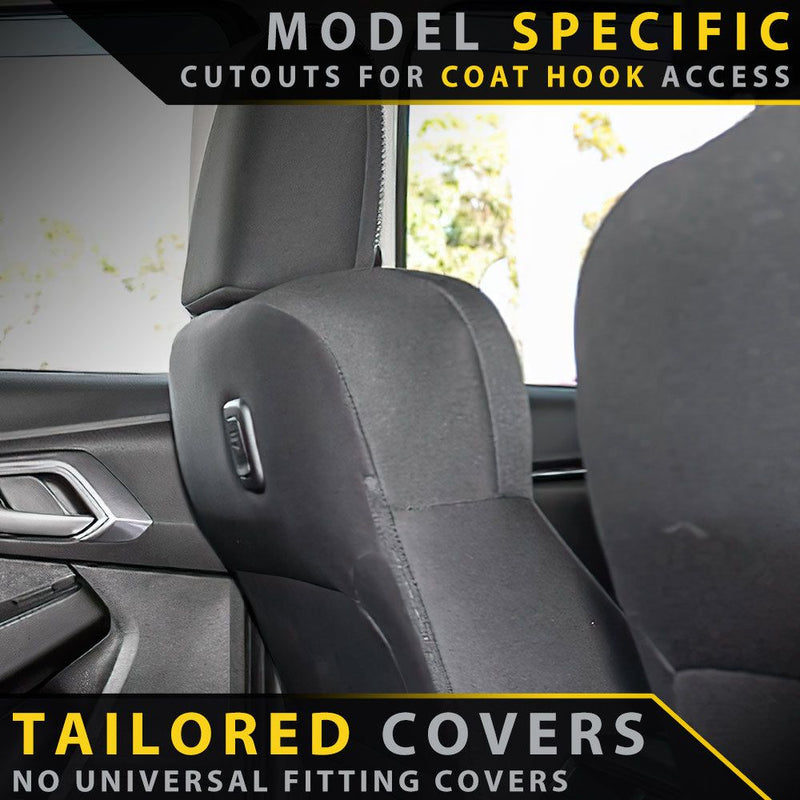 Razorback 4x4 GP4 Standard Neoprene 2x Front Seat Covers Suitable for a Mazda BT-50 TF