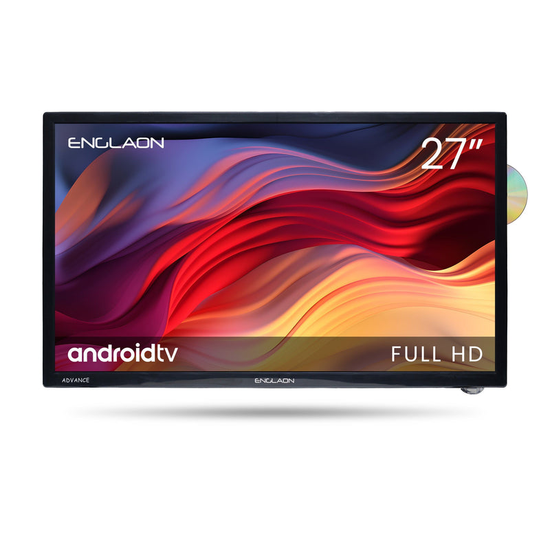 ENGLAON 27″ Full HD Google Smart 12V TV with Built-in DVD player & Chromecast