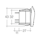 Narva 63140BL 12 Volt Illuminated Off/On Sealed Rocker Switch with "Compressor" Symbol (Blue)