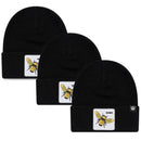 3x Goorin Bros Buzzed Bee Beanie - Black (Warm Winter Ski Hat - Animal Series)