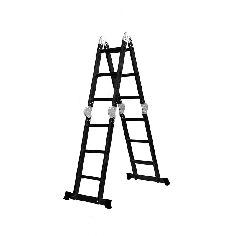 Traderight Multi Purpose Ladder Aluminium Folding Platform Extension Step 3.6m