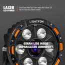 Pair 7inch Osram Laser LED Driving Lights 1Lux @ 1,796m 15,208Lumens