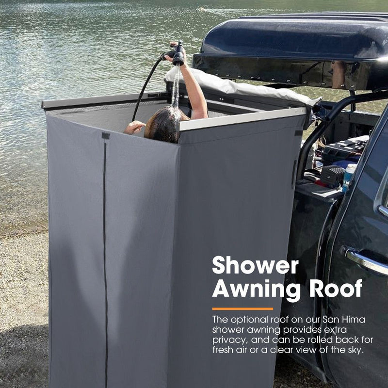 San Hima Shower Awning Instant Tent &Gas Hot Water Heater Black&Shower Tent Base