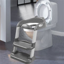 Bopeep Kids Toilet Ladder Toddler Training Step Stool Soft Seat Non Slip Grey