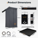 San Hima Shower Awning Instant Tent &Gas Hot Water Heater Black&Shower Tent Base