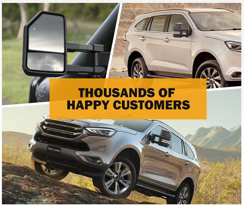 San Hima Extendable Towing Mirrors Gen2 for Isuzu MU-X MY2021-On