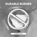 Antarcti Mini Gas Fire Pit Windproof Stainless Steel Heater Silver