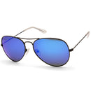 North Beach Char Satin Black/Blue Mirror Polarised Unisex Sunglasses