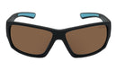 Ugly Fish PRF363 Polarised Floating Wrap Sunglasses -Matt Black Frame/Brown Lens