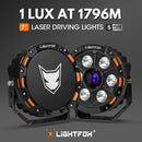 Pair 7inch Osram Laser LED Driving Lights 1Lux @ 1,796m 15,208Lumens
