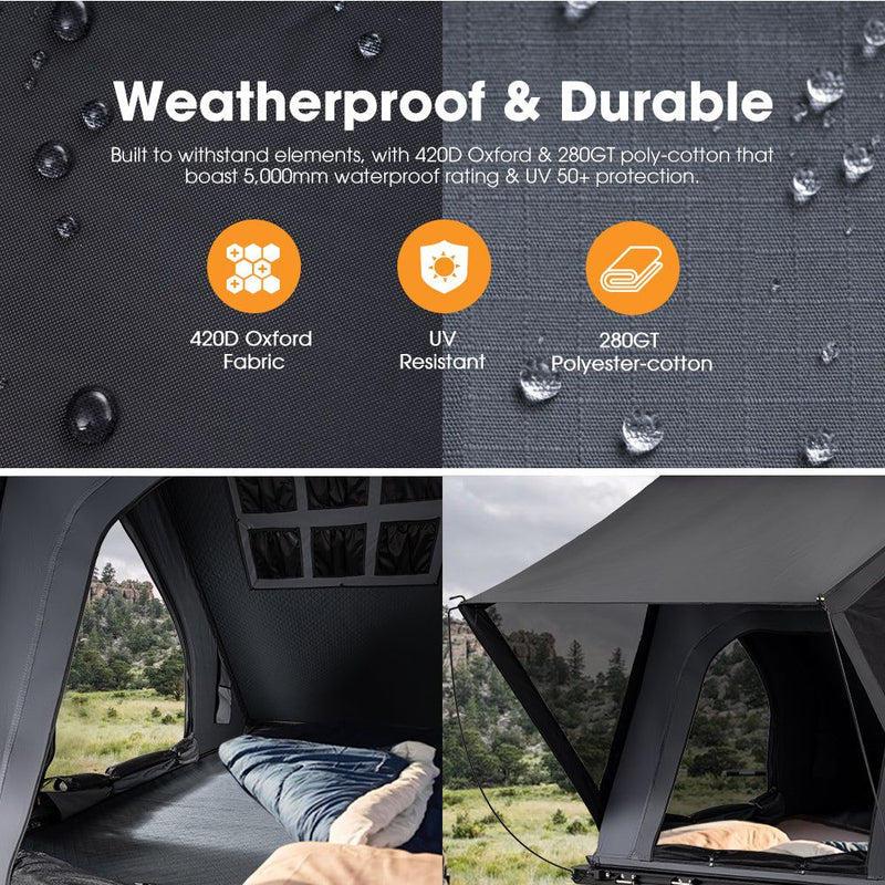 San Hima Kalbarri Lite Roof Top Tent Hardshell With Ladder Camping 4WD