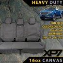 Holden Colorado RG Heavy Duty XP7 Canvas Rear Seat Covers (Made to Order)