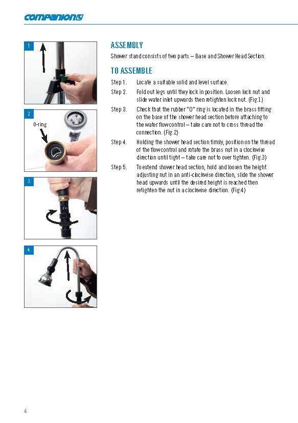 Companion Outdoor Shower Stand