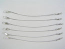 6 x Surecatch 6 Inch x 40lb Clear Wire Fishing Trace with Swivels and Snaps
