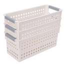 16x Plastic Storage Baskets Bulk w/ Grip Handles - 39.5x20.5x19.5cm