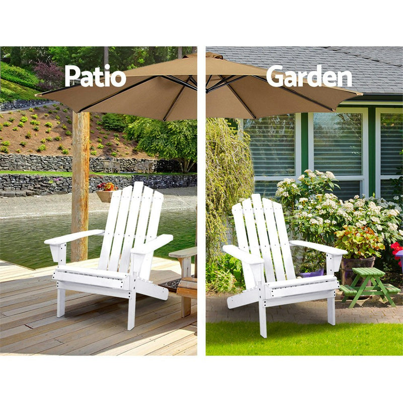 NNEDSZ Outdoor Sun Lounge Beach Chairs Table Setting Wooden Adirondack Patio - White