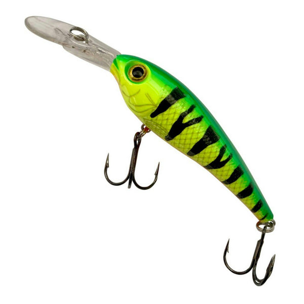 80mm Storm Thundercrank Madflash Hard Body Fishing Lure - Hot Green Tiger