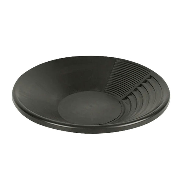 Wildtrak Round 38x8cm Plastic Gold Pan Bowl w/ Deep Base Outdoor Camping Black