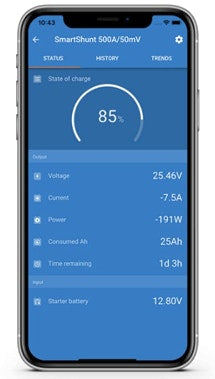 Victron 500A Smart Shunt (SmartShunt) Bluetooth Battery Monitor