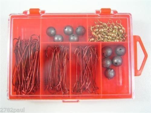 Wilson 120 Piece Flathead Pack In Fishing Tackle Box - Tackle Kit