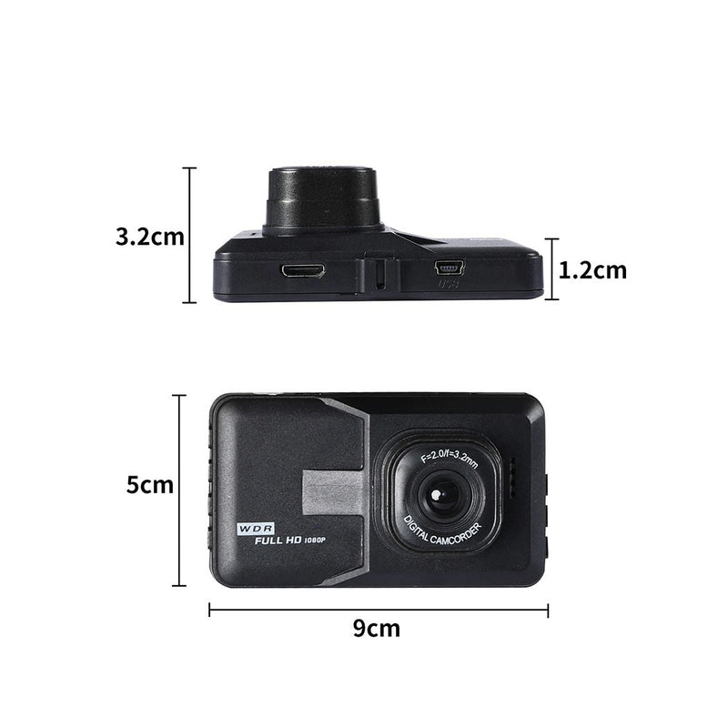 Manan FHD Dash Camera Video DVR Car Recorder 1080P LCD +32GB Card 11 Language