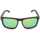 Dirty Dog Monza Matte Black/Green Mirror Polarised Unisex Sunglasses
