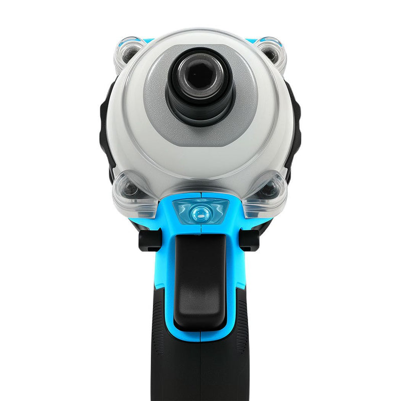 Traderight 21V Cordless Brushless Impact Driver 2 Battery 1/4" Electric Wrench