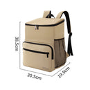 Cooler Backpack Outdoor with PEVA Lining Khaki