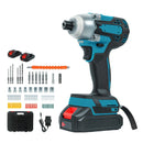 Traderight 21V Cordless Brushless Impact Driver 2 Battery 1/4" Electric Wrench