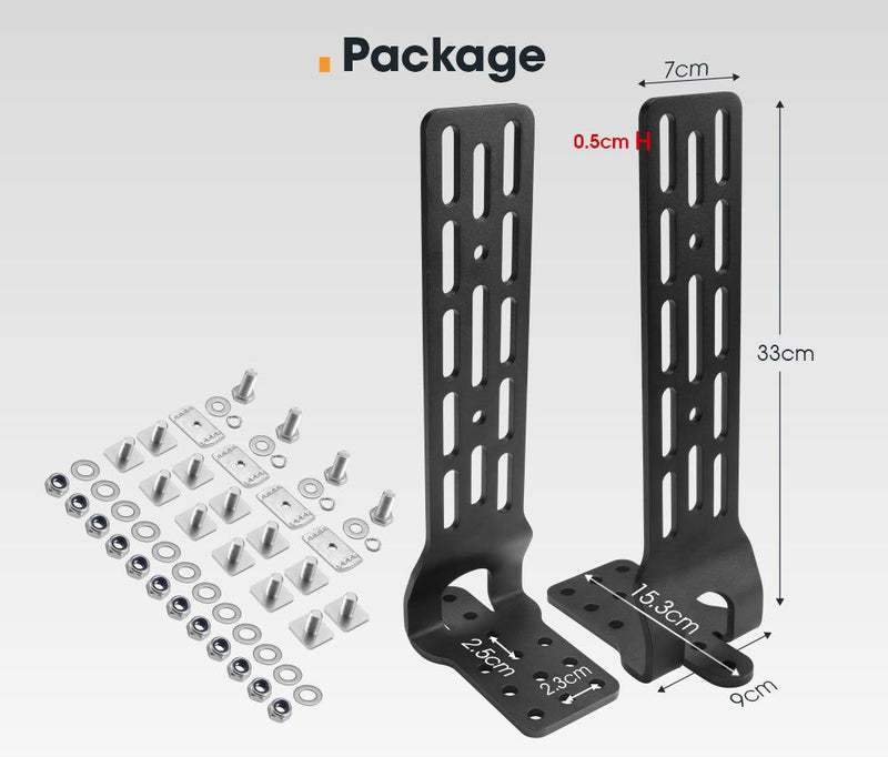 San Hima Long Awning "L" Bracket Fit 180 & 270 Awnings Powder Coated Steel