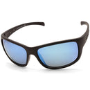 Dirty Dog Phin Satin Black/Ice Blue Mirror Polarised Unisex Sunglasses