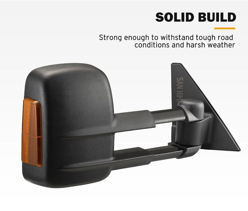 San Hima Pair Extendable Towing Mirrors Gen1 Fit Mitsubishi Pajero 2001-2015