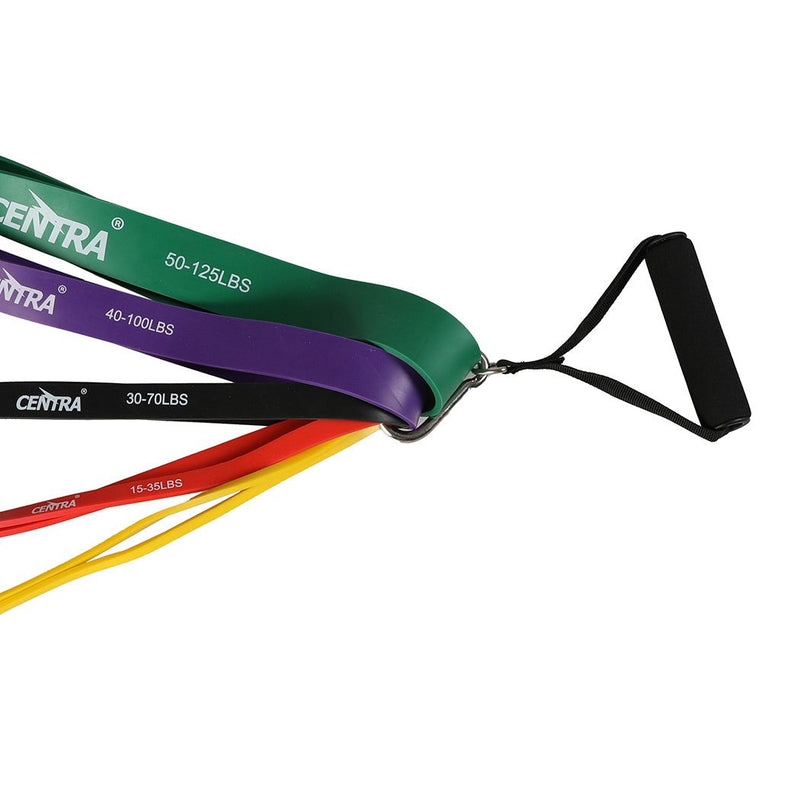 Centra Resistance Bands Heavy Duty Strength Fitness Exercise Loop Gym Yoga 11Pcs